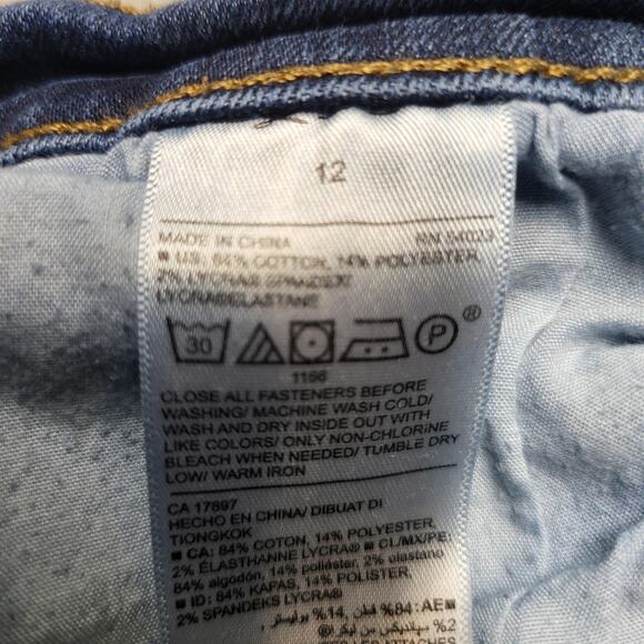 Old Navy Jeans Womens 12 Medium Wash Curvy Boot-Cut Stretch Denim Five Pocket - Picture 4 of 10